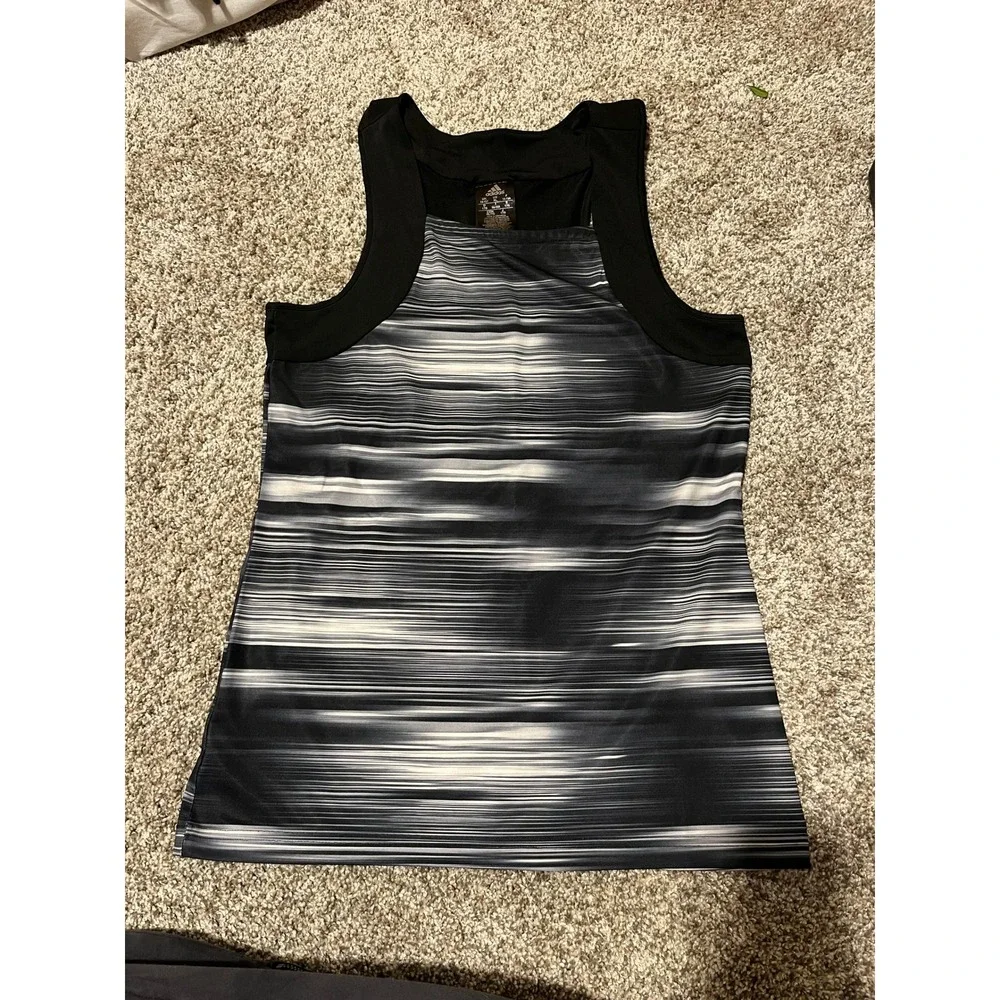 Adidas Youth Response Tennis Set Tank Top Skort Black White Grey XL 14-15